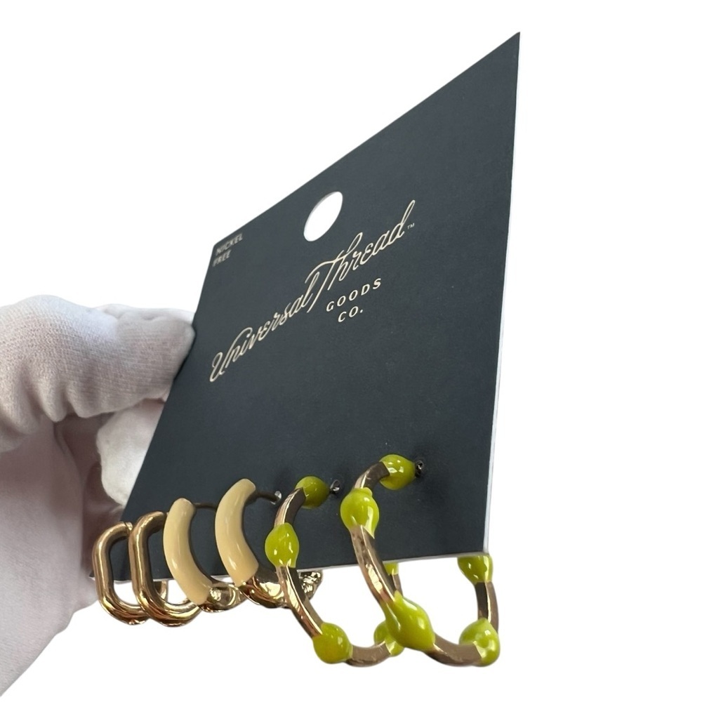 Universal Thread 3 Piece Gold Earring Set - Picture 4 of 4